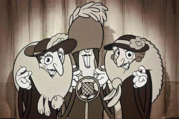 Les Triplettes de Belleville<br />” border=”0″ /></p>
<p>J’ veux pas finir mes jours &agrave; Tombouctouuuu…<br />La peau tir&eacute;e par des machines &agrave; clous<br />Moi je veux &ecirc;tre fripp&eacute;, triplement fripp&eacute;<br />Fripp&eacute; comme une triplette de Belleville</p>
<p>J’ veux pas finir ma vie &agrave; Accapullllllllcoooo<br />Danser tout raide avec des gigolos<br />Moi je veux &ecirc;tre tordu, triplement tordu<br />Balanc&eacute; comme une triplette de Belleville</p>
<p>(Allez les filles, allons…)<br />Swinging Belleville rendez-vous<br />Marathon dancing doum dilouuu<br />Vaudou Cancan, balais tabouuu<br />Au Belleville swinging rendez-vous</p>
<p>J’ veux pas finir ma vie &agrave; Singapouuuur<br />Jouer au dico, manger des petits fours<br />Moi je veux &ecirc;tre idiot, triplement z’idiot<br />Gondol&eacute; comme une triplette de Belleville</p>
<p>J’ veux pas finir ma vie &agrave; Honoluuluuuu<br />Chanter comme un oiseau &ccedil;&agrave; n’se fait plus<br />Je veux ma voix bris&eacute;e, triplement bris&eacute;e<br />Swinguer comme une triplette de Belleville</p>
<p>Swinging Belleville rendez-vous<br />Marathon dancing doum dilouuuu<br />Vaudou Cancan, balais tabouuuu<br />Au Belleville swinging rendez-vous</p>
<p>J’ voudrai finir ma vie &agrave; Katmandouuuu<br />C’est bien plus doux de faire des rimes en “ou”<br />Mais je veux &ecirc;tre givr&eacute;, triplement givr&eacute;<br />Swinguer comme les triplettes de Belleville</p>
<p>(Allez les filles…)<br />Swinging Belleville rendez-vous<br />Marathon dancing doum dilouuuu<br />Vaudou Cancan, balais tabouuuu<br />Au Belleville swinging rendez-vous</p>
<p>Swinging Belleville rendez-vous<br />Marathon dancing doum dilouuuu<br />Vaudou Cancan, balais tabouuuu<br /><a href=