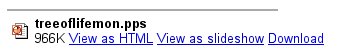 Exemplo de link no GMail para ver PPT online