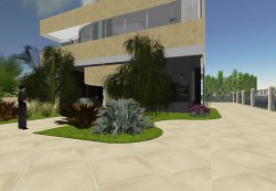Portaria de um imóvel virtual no SecondLife