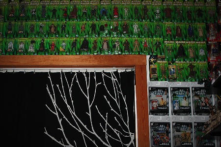 Um pedaço da coleção de bonecos de Star Wars