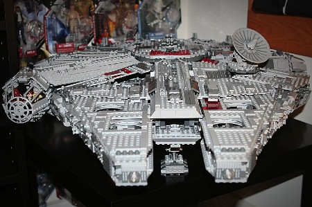 Um pedaço da coleção de bonecos de Star Wars